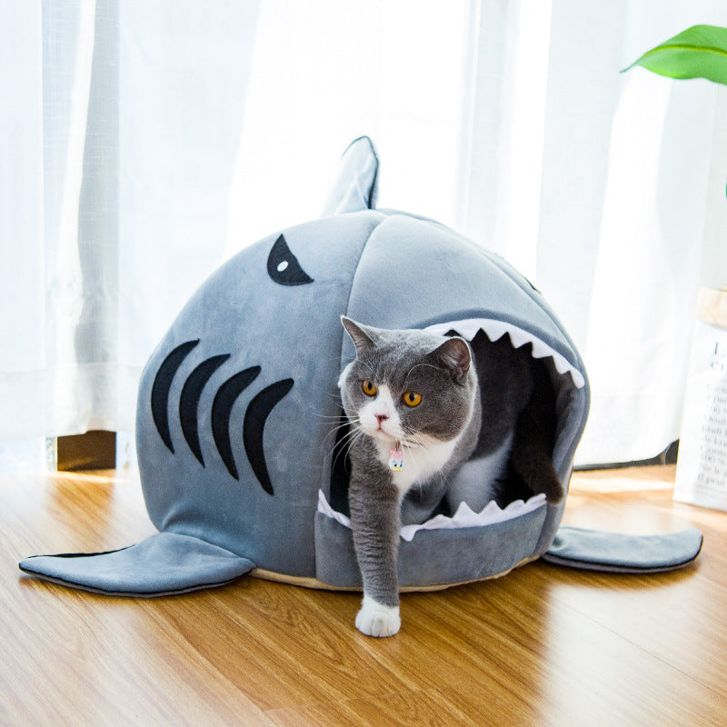Snuggle-Ready Shark Pet Bed for Cozy Nap Time