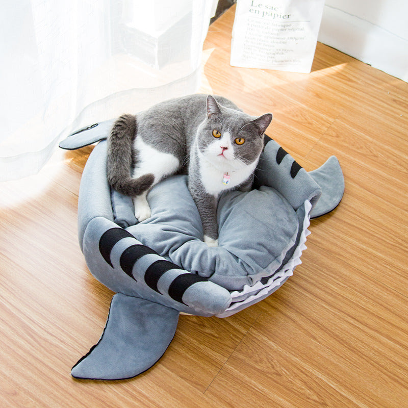 Snuggle-Ready Shark Pet Bed for Cozy Nap Time