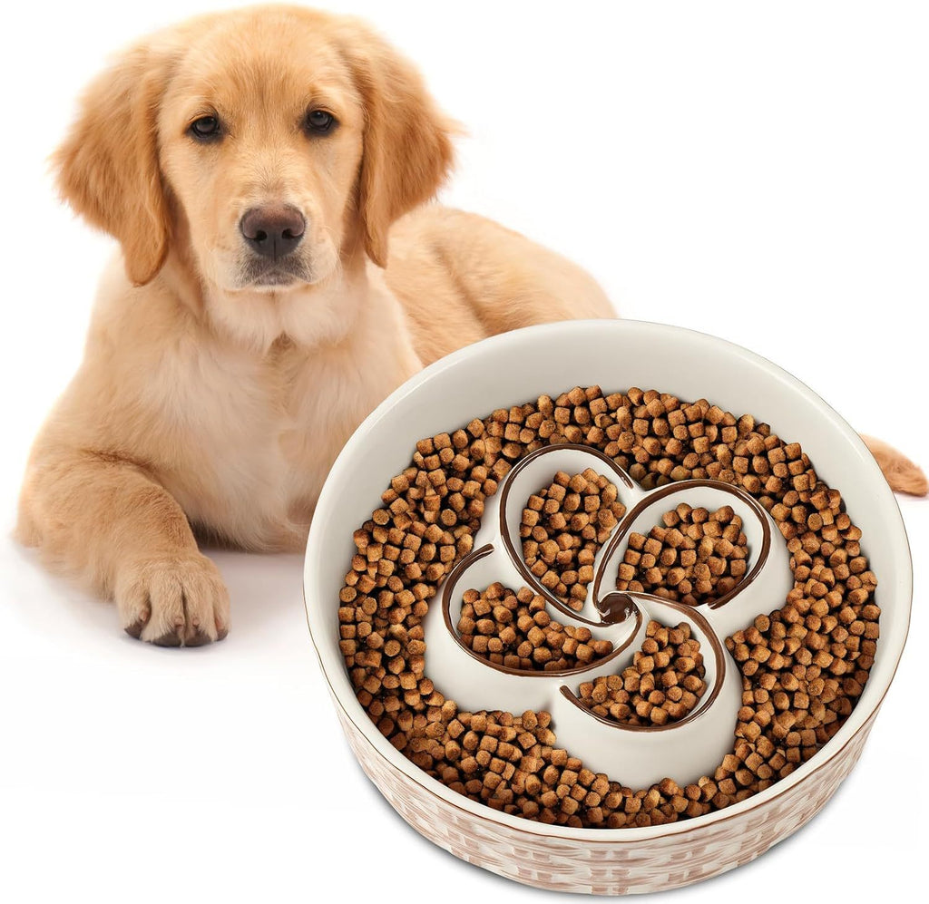 Premium Non-Slip Ceramic Slow Feeder – Happy, Healthy Dogs