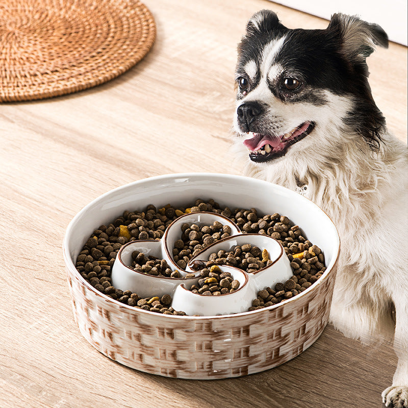 Premium Non-Slip Ceramic Slow Feeder – Happy, Healthy Dogs