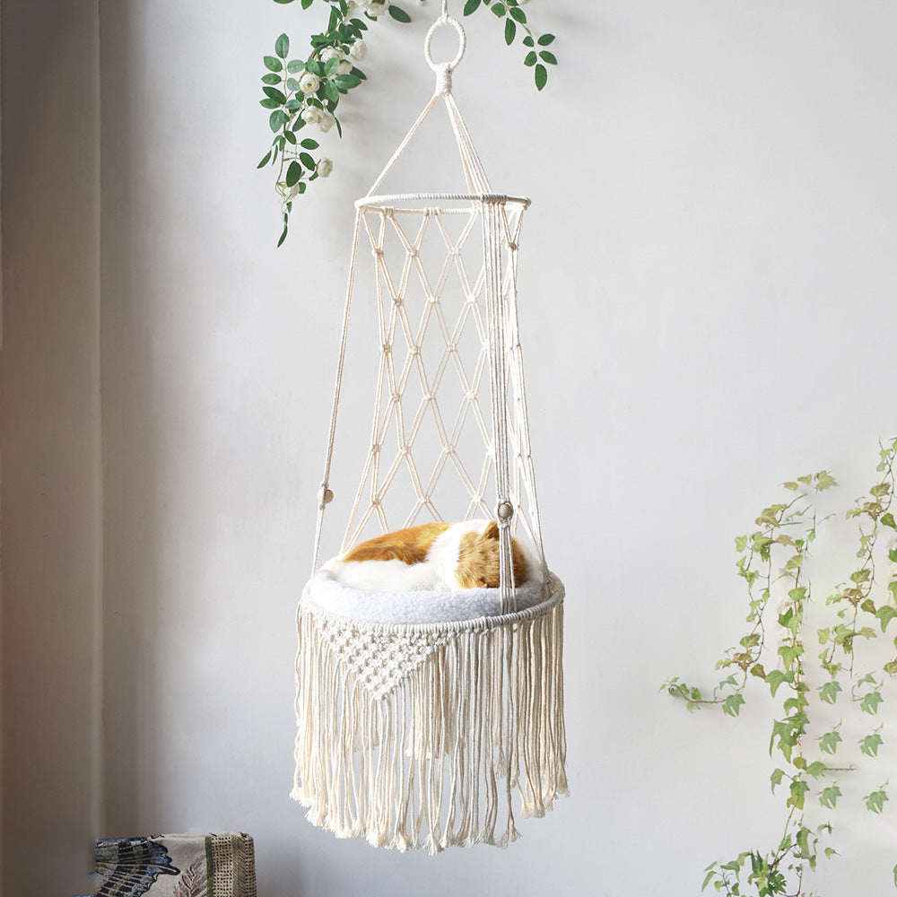 Macrame Cat Hammock + Cushion Set – Save $15 Today